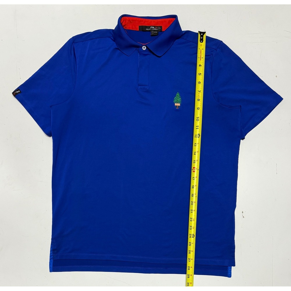 RLX Ralph Lauren Men's‎ Large Royal Blue Golf Polo Shirt Palos Verdes C.C.
